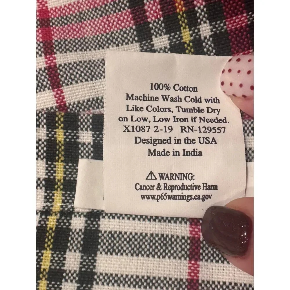 The Royal Standard Christmas Plaid Table Runner Red Green White Holiday